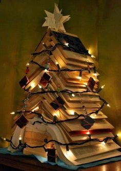 Book tree Christmas